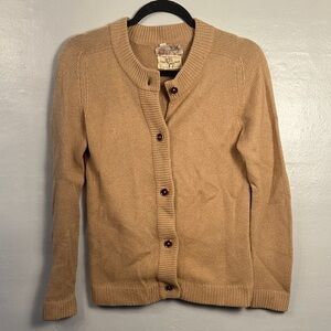 Hadley Camel Hair Iconic Vintage Button Down Cardigan Sweater Size 36